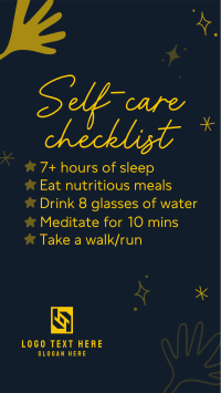 Self care checklist YouTube Short Preview