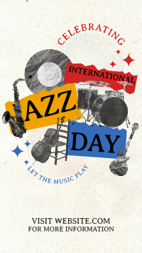 Retro Jazz Day Facebook story Image Preview