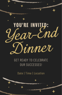 Year-End Dinner Celebration Invitation Preview