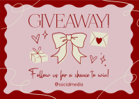 Feminine Giveaway Promo Postcard Design