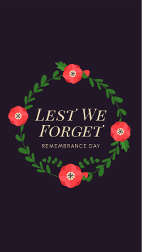 Geometric Poppy Remembrance Day Facebook story Image Preview