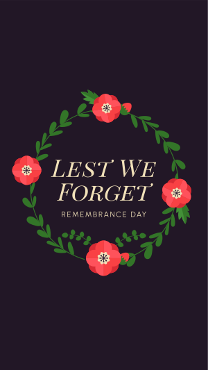 Geometric Poppy Remembrance Day Facebook story Image Preview