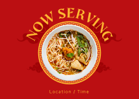 Chinese Noodles Postcard Image Preview