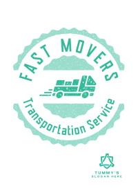 Movers Truck Badge Flyer Design