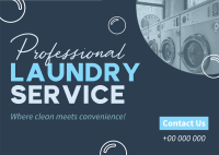 Professional Laundry Service Postcard Design