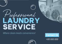 Professional Laundry Service Postcard Image Preview