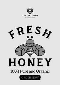 Bee Farm Badge Poster Design