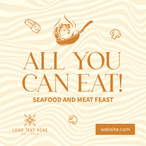 All You  Can Eat Instagram Post Design Image Preview