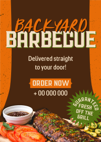 Backyard Barbecue Modern Poster Design