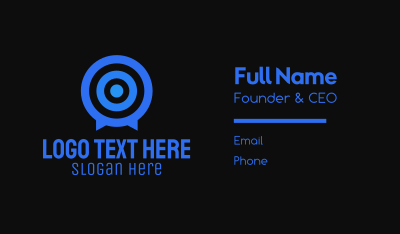 Target Messaging App  Business Card Image Preview