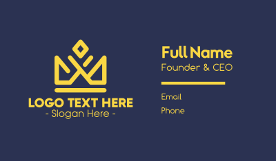 Gold Crown Business Company Business Card