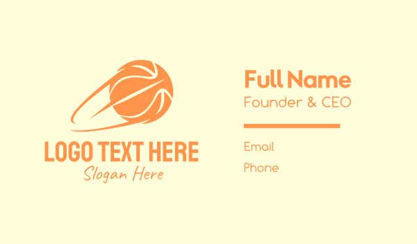Fast Basketball Shot Business Card Design