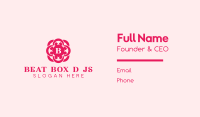 Pink Feminine Lettermark Business Card Image Preview
