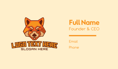 Red Fox Dog Business Card Image Preview