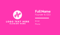 Pink Fashion Letter N Business Card Image Preview