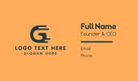 Fast Dripping Letter G Business Card Image Preview