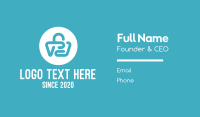 Teal Shopping Bag Business Card Image Preview