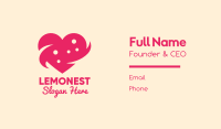 Pink Heart Dots Business Card Image Preview