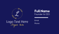 Elegant Wreath Letter Business Card Design Image Preview