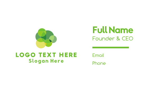Green Circles Business Card Design Image Preview