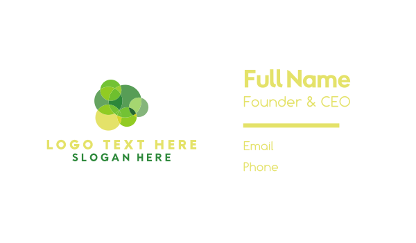 Green Circles Business Card Design Image Preview