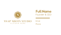 Golden Floral Lettermark Business Card Image Preview