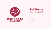 Flirty Love Message Chat Business Card Image Preview