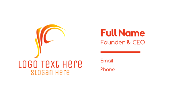 Abstract Fire Wave Business Card Design Image Preview
