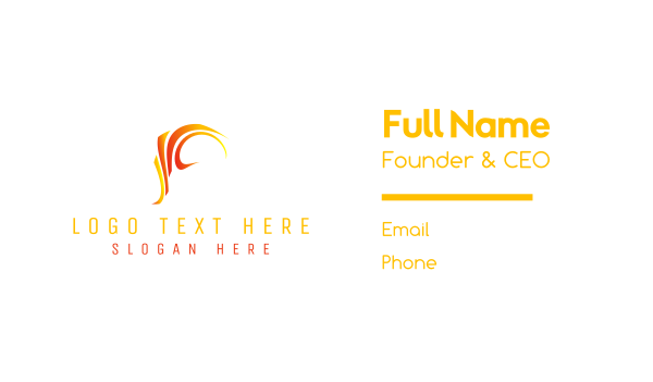 Abstract Fire Wave Business Card Design Image Preview