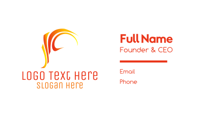Abstract Fire Wave Business Card
