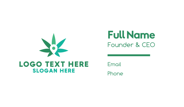 Cannabis Pin Business Card Design Image Preview