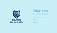 Blue Wolf Mascot  Business Card Image Preview
