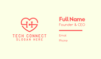 Red Heart Letter H Business Card Image Preview