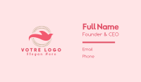 Elegant Dove Circle Emblem Business Card Image Preview