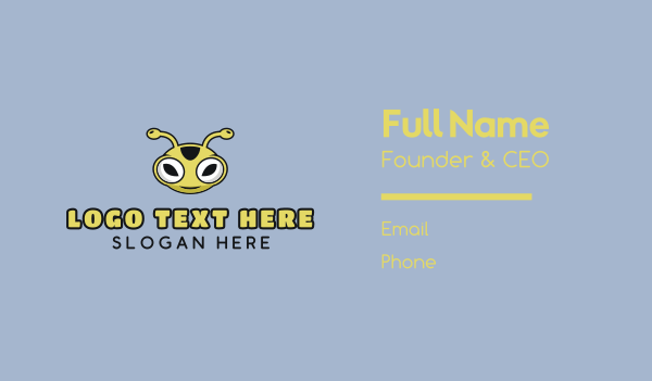 Alien Face Mascot Business Card Design Image Preview