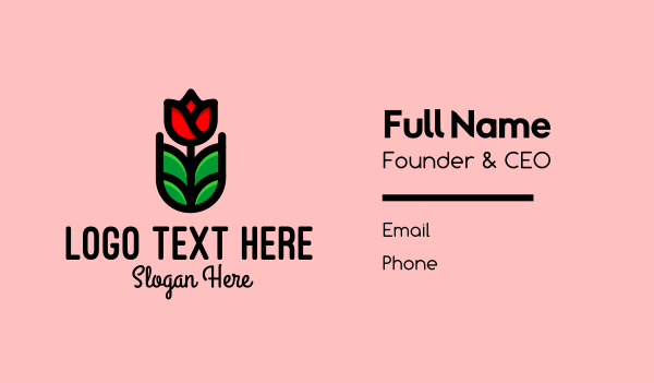 Blooming Rose Garden  Business Card Design Image Preview