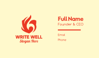 Red Flame Shield Business Card Image Preview