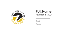 Circle Letter Z Business Card Image Preview