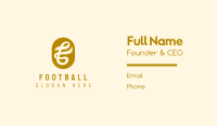Cursive Gold Letter F Business Card Image Preview