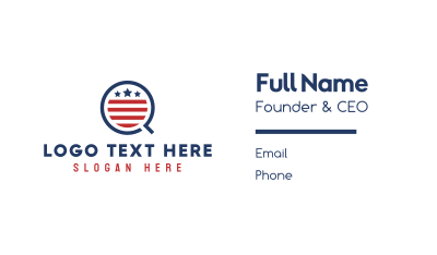 American Q Flag  Business Card Image Preview