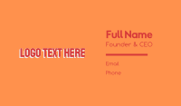 Uppercase Red Font Business Card Image Preview