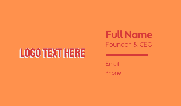 Uppercase Red Font Business Card Design Image Preview