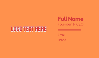 Uppercase Red Font Business Card Image Preview