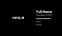 Minimalist Childish Wordmark Business Card Design