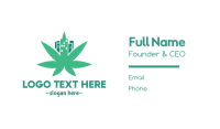 Cannabis City Leaf Business Card Design