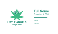Cannabis City Leaf Business Card Image Preview