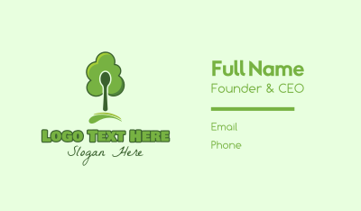 Green Spoon Tree Business Card