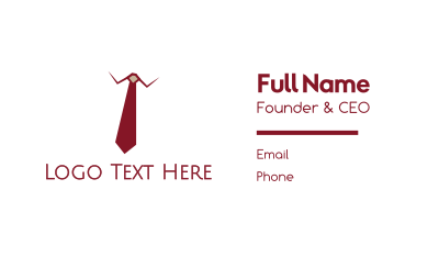 Red Tie Executive Business Card