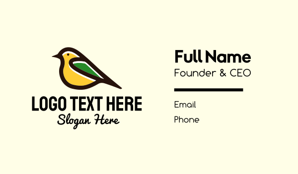 Simple Pet Bird Business Card Design Image Preview