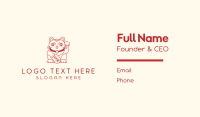 Lucky Chinese Cat Business Card Design